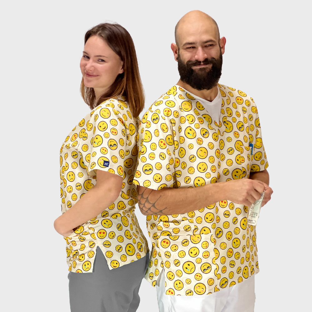 CLINIC DRESS Schlupfkasack - Kasack Herren bunt für Pflege und Altenpflege apfelgrün, XS CLINIC DRESS Schlupfkasack - Kasack Herren bunt für Pflege und Altenpflege apfelgrün, XS