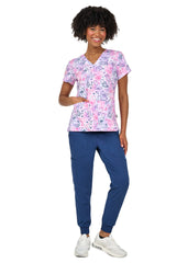 Happy Stethoscopes 2 Taschen STRETCH Damen Kasack