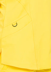 Gelber Stretch Damen Kasack Taschen Zoom