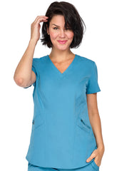 Blue Shadow 3 Taschen STRETCH Damen Kasack