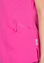 Pink Fuchsia Damen Kasack Taschen