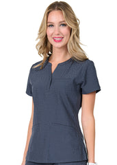 Jaquard 2 Taschen STRETCH Damen Kasack