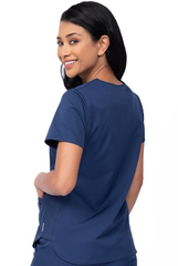 Marineblauer Damen Kasack Rückenansicht