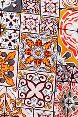 Oranges Orientalisches Muster