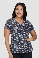 Billy the Cat 2 Taschen STRETCH Damen Kasack