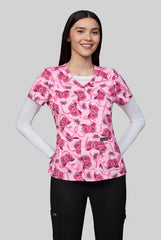 Floating Ribbons 2 Taschen STRETCH Damen Kasack