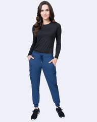 Jogger STRETCH Damen Berufshose 5 Taschen Marineblau - TALL
