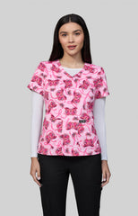 Floating Ribbons 2 Taschen STRETCH Damen Kasack