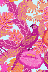 Macaw Mania 2 Taschen STRETCH Damen Kasack
