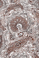 Braunes Paisley Motiv