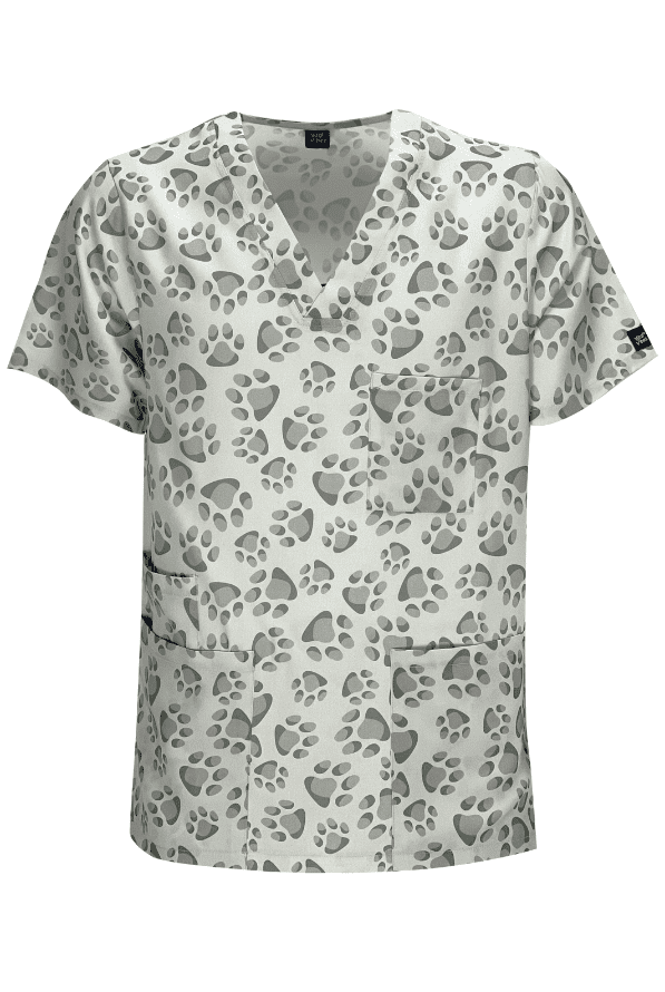 Grauer Pfoten Motiv Unisex Lyocell Kasack