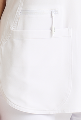 Weißer Damen Kasack Tasche