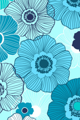 Türkises Blümchen Muster