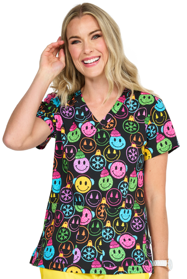 Weihnachts Smiley Motiv Kasack