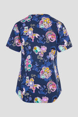 Disney´s Alice im Wunderland Blumen 2 Taschen Damen STRETCH Kasack