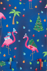 Weihnachtsbaum Flamingos Kasack Motiv Zoom