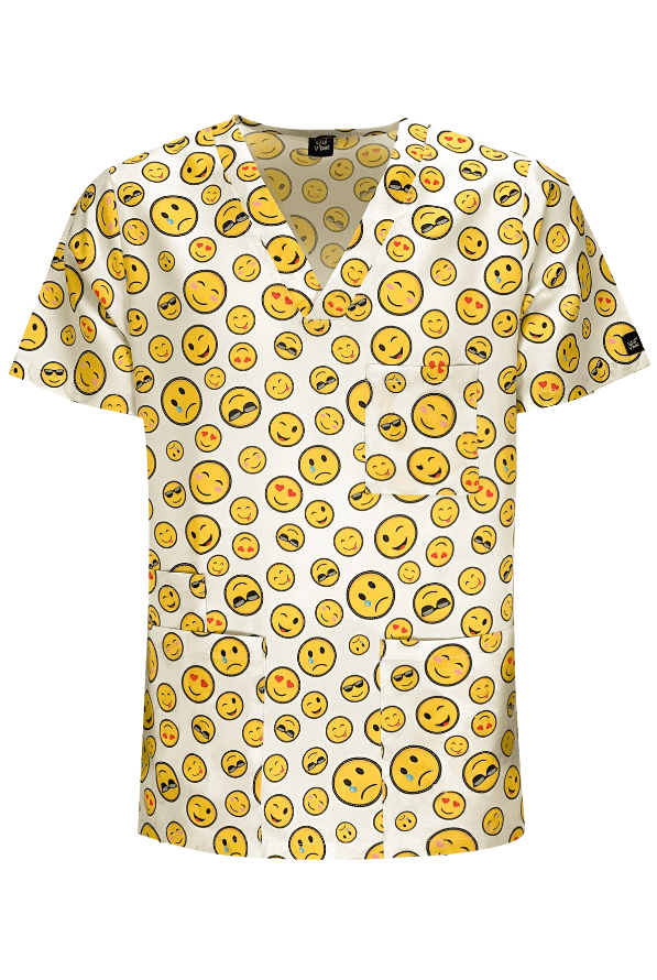 Gelber Emoji Unisex Lyocell Kasack