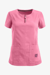 Serenity Reißverschluss Peony Pink 4 Taschen STRETCH Damen Kasack