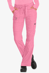 Peace Peony Pink 6 Taschen STRETCH Damen Berufshose