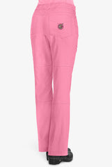 Peace Peony Pink 6 Taschen STRETCH Damen Berufshose