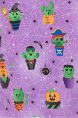 Lila Halloween Kaktus Damen Kasack Motiv Zoom
