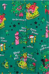 Motiv Nahaufnahme, Damen Kasack-Langarm-Jacke Christmas Tree.