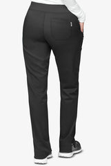 schwarze Stretch Damen Cargo Berufshose Rückansicht