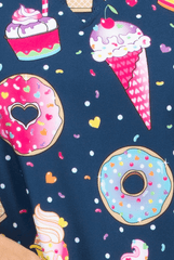 Motiv Nahaufnahme, Damen Kasack Sweets & Treats.