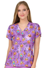 Nighshift Pumpkins 2 Taschen STRETCH Damen Kasack