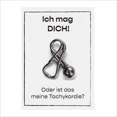 Stethoskop Brosche auf Grußkarte