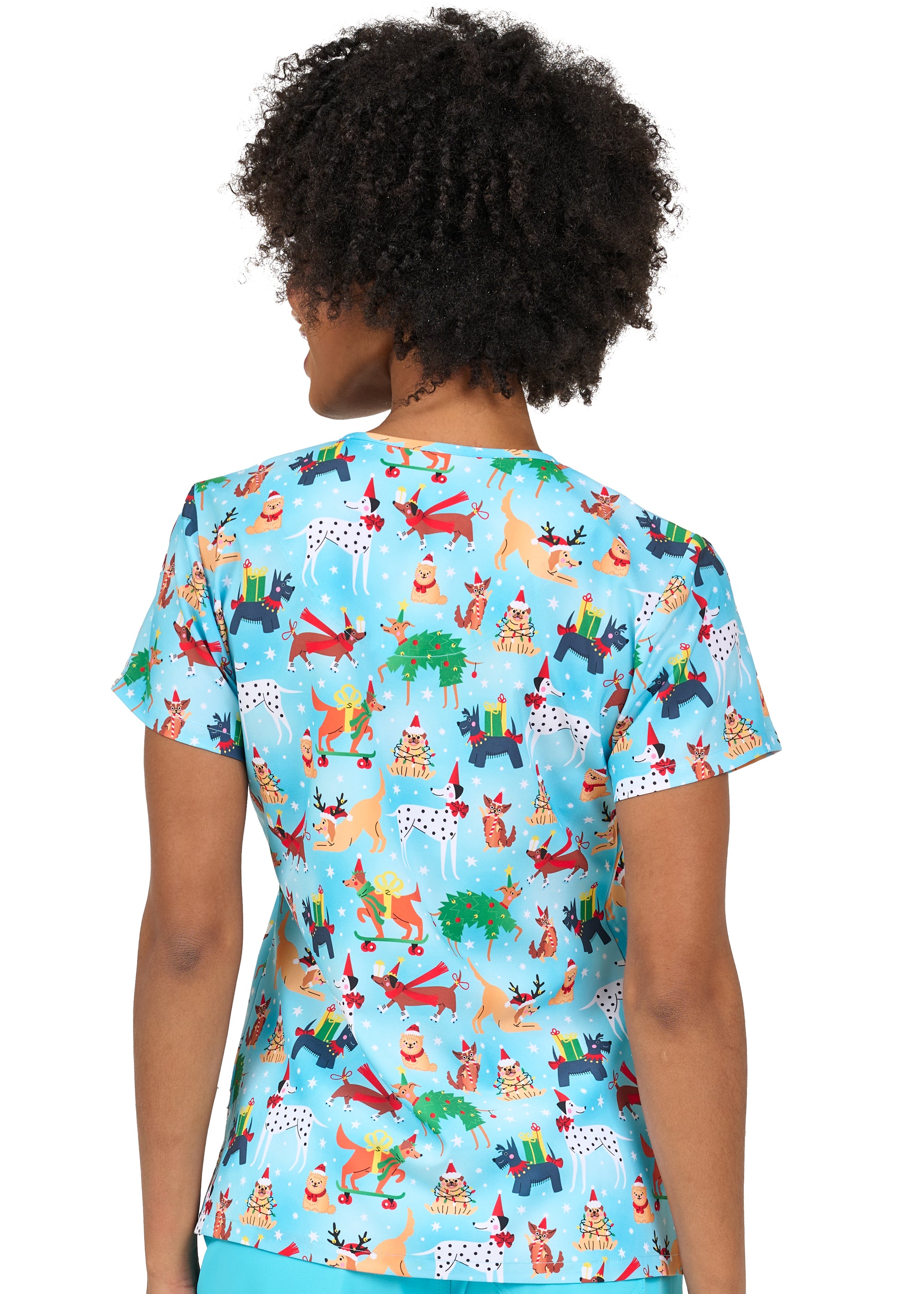 Holiday dogs 2 Taschen STRETCH Damen Kasack