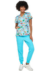 Holiday dogs 2 Taschen STRETCH Damen Kasack