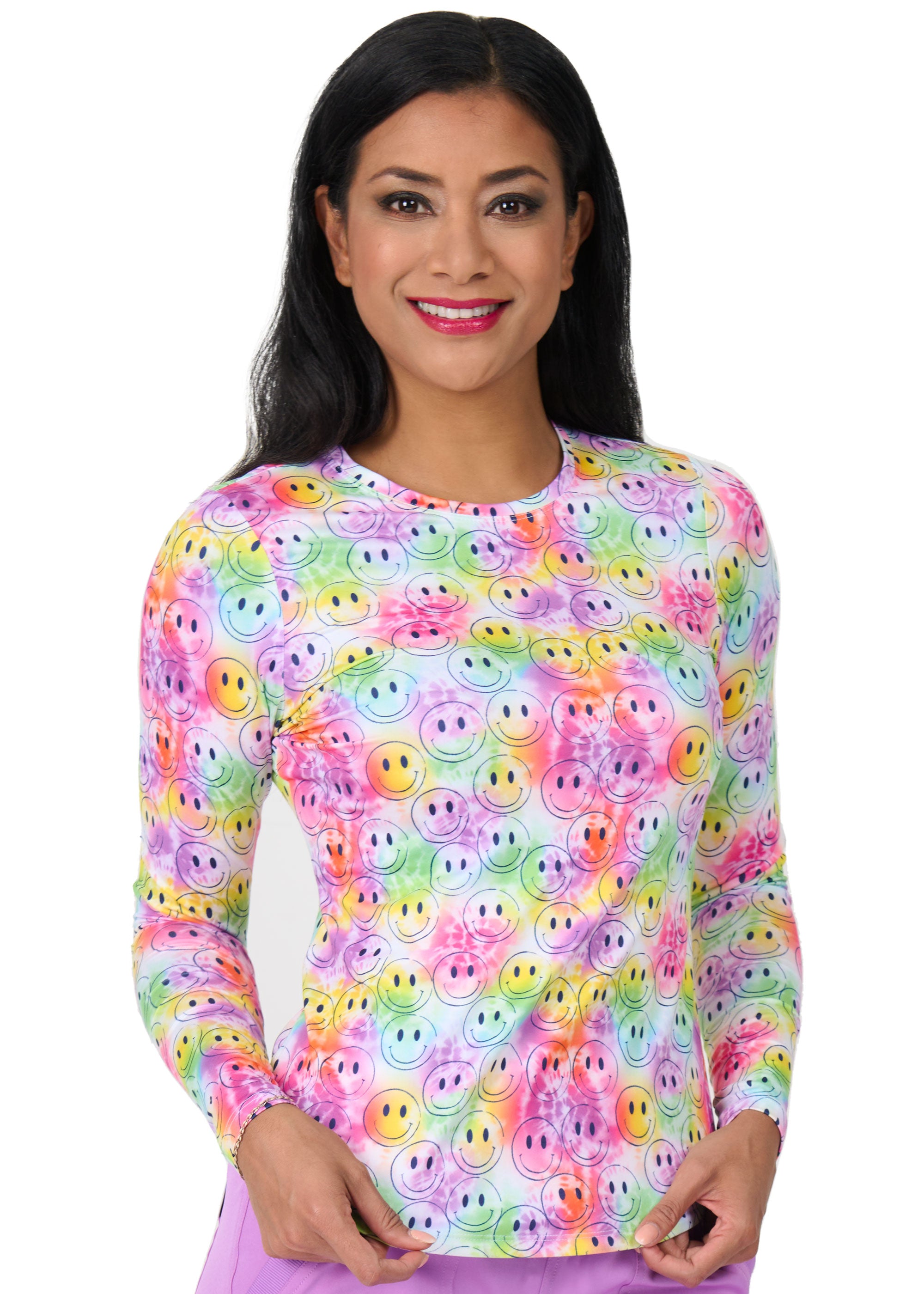 Smiley Vibes STRETCH Damen Longsleeve