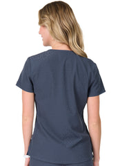 Jaquard 2 Taschen STRETCH Damen Kasack - Anthrazit