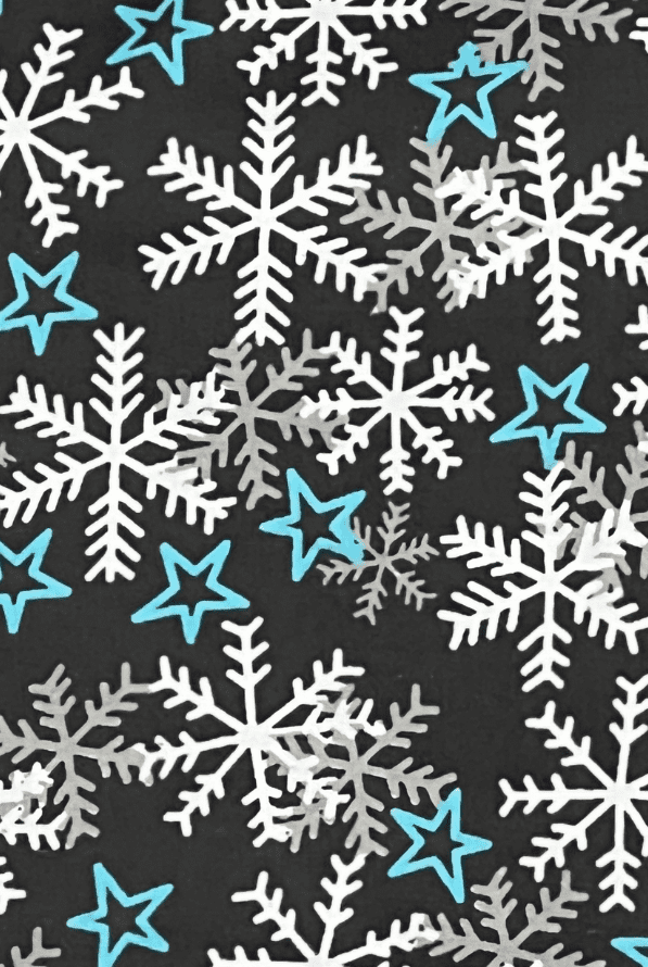 Schneeflocken auf schwarzem Hintergrund Muster