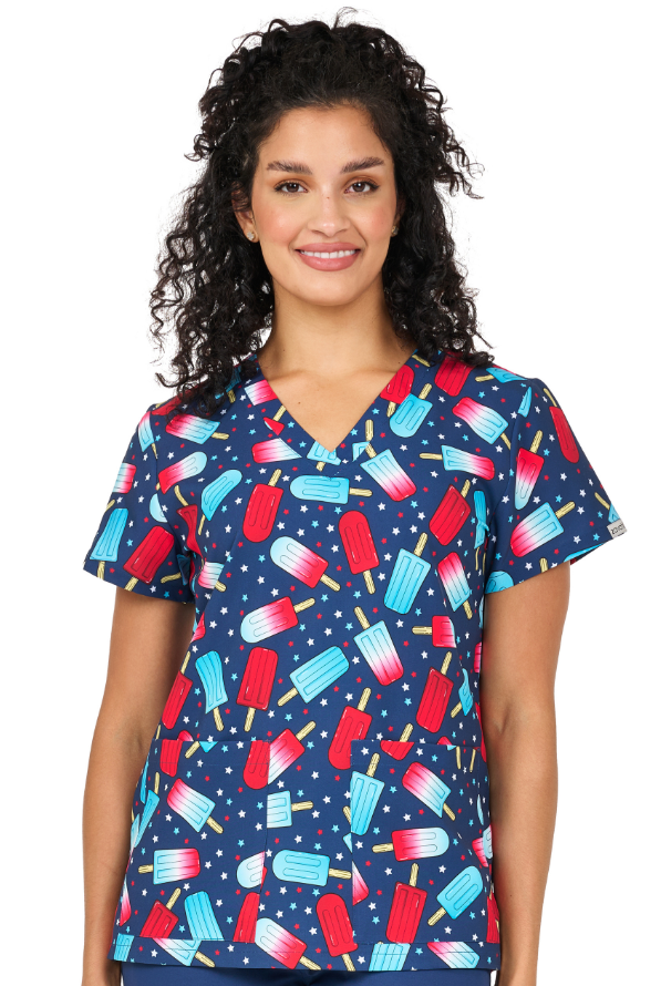 Eis am Style 2 Taschen STRETCH Damen Kasack