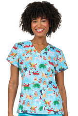 Holiday dogs 2 Taschen STRETCH Damen Kasack
