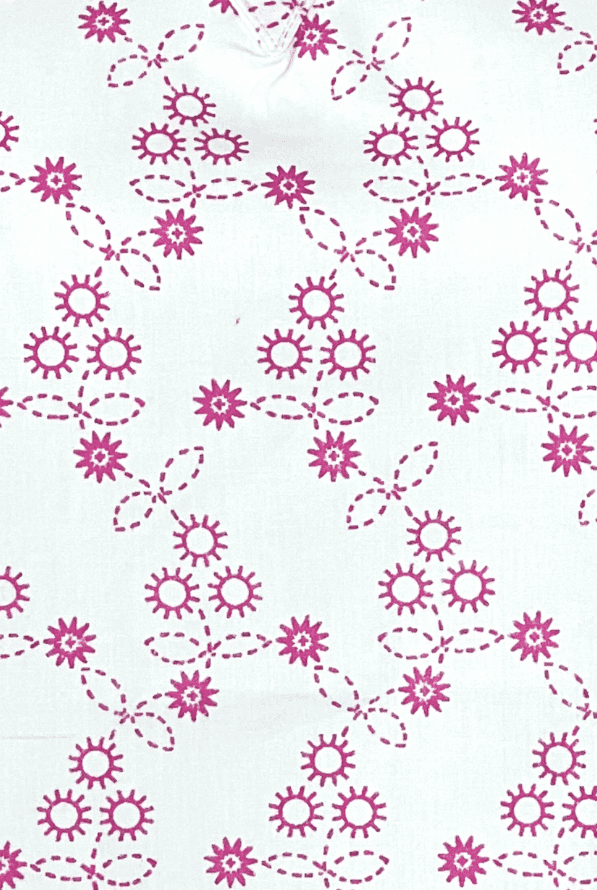 Rosa Blümchen Muster auf weißem Hintergrund 