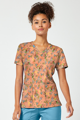 Pixie Petals 2 Taschen Damen STRETCH Kasack