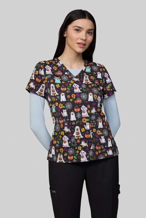 Ghostly Critters (GID) 2 Taschen Damen Kasack