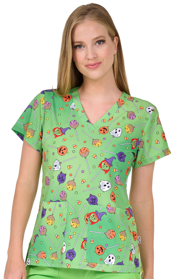 Sweet & Spooky 2 Taschen STRETCH Damen Kasack