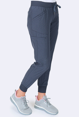 Jaquard Jogger STRETCH Damen Berufshose 6 Taschen | grau