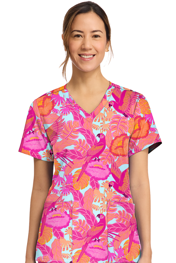 Macaw Mania 2 Taschen STRETCH Damen Kasack