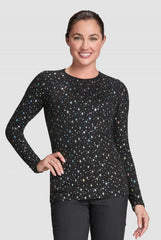 Glitzersterne Damen Langarm-Unterziehshirt