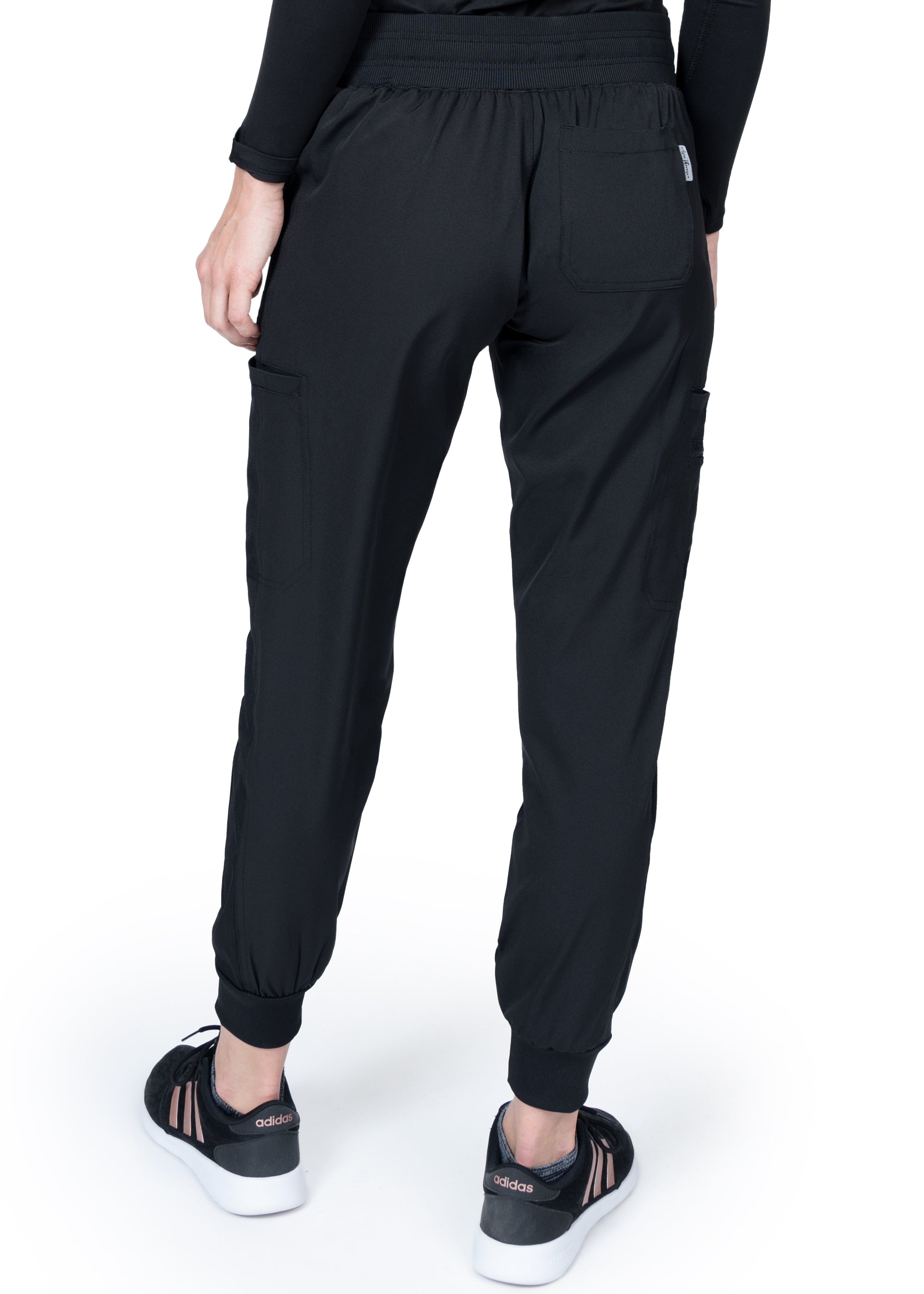 Jogger STRETCH Damen Hose 6 Taschen, Schwarz