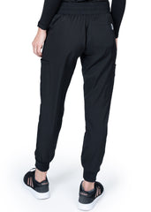 Jogger STRETCH Damen Hose 6 Taschen, Schwarz