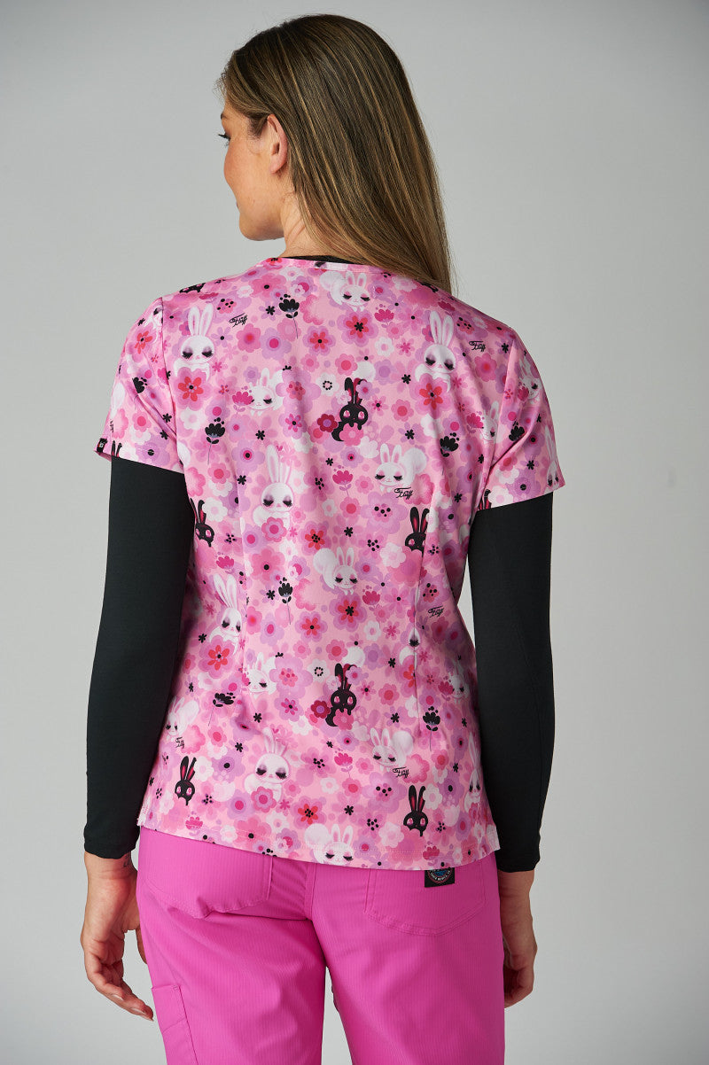 Fluff Bunnies 2 Taschen Damen Kasack