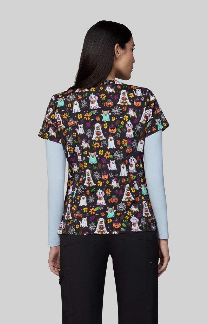 Ghostly Critters (GID) 2 Taschen Damen Kasack