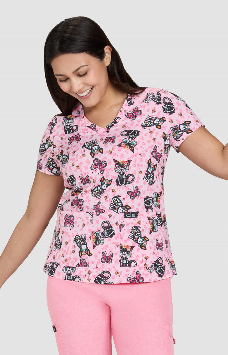 Sugar Skull Cuties 2 Taschen Damen Kasack