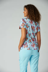 Brush Butterfly 2 Taschen STRETCH Damen Kasack